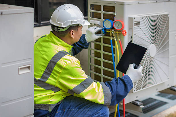 Professional Ductwork Repair technician working in Wales Center, NY
